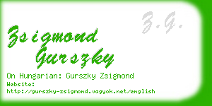 zsigmond gurszky business card